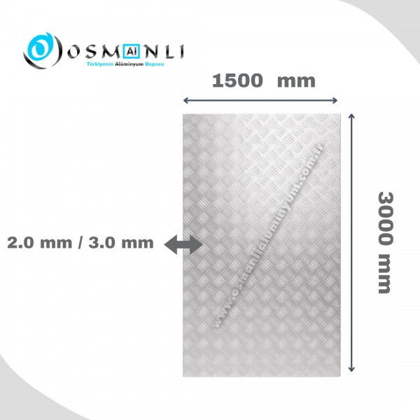 1500 mm 3000 mm 2.0 mm- 3.0 mm kalınlık  Al&uuml;minyum &Ccedil;eta Plaka